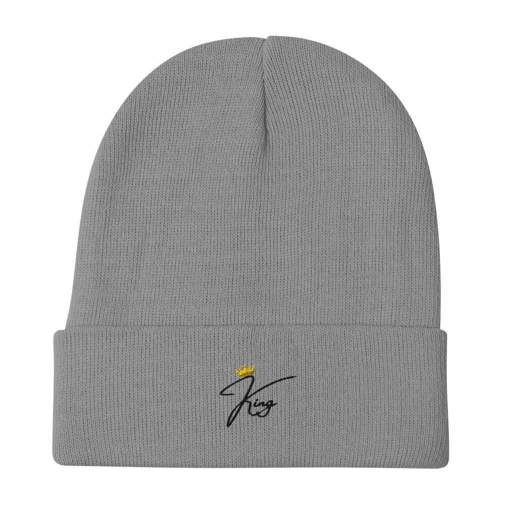 "King" Embroidered Beanie