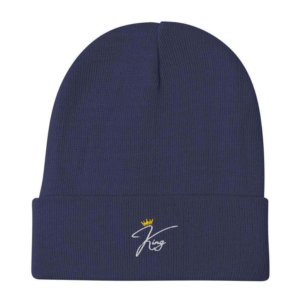 "King" Embroidered Beanie